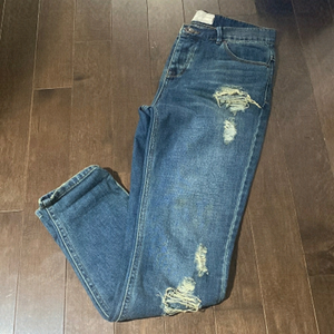 FREE people size 24 distressed skinny jeans button fly